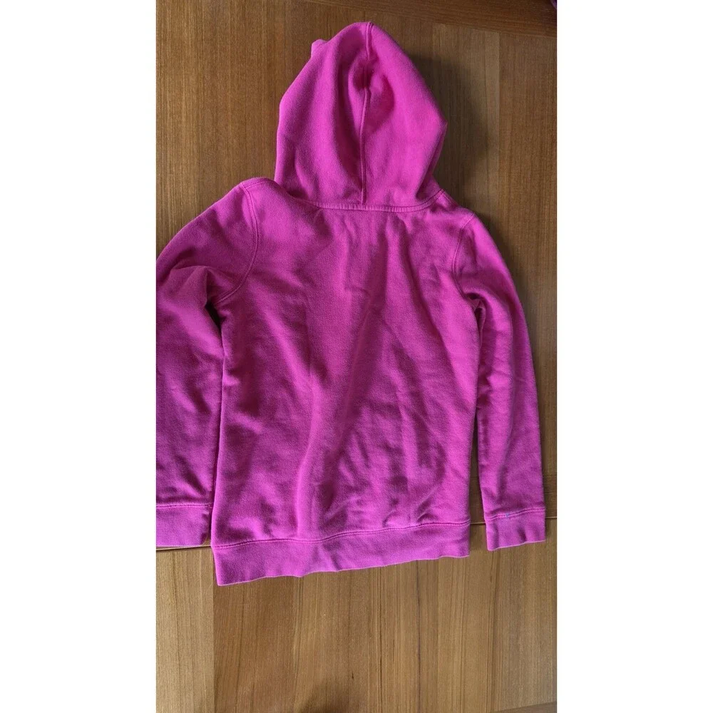 Cat & Jack Girl's Pink Owl Hooded Sweatshirt Size XL (14/16) READ Description